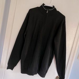 Men’s black zip up sweater business casual